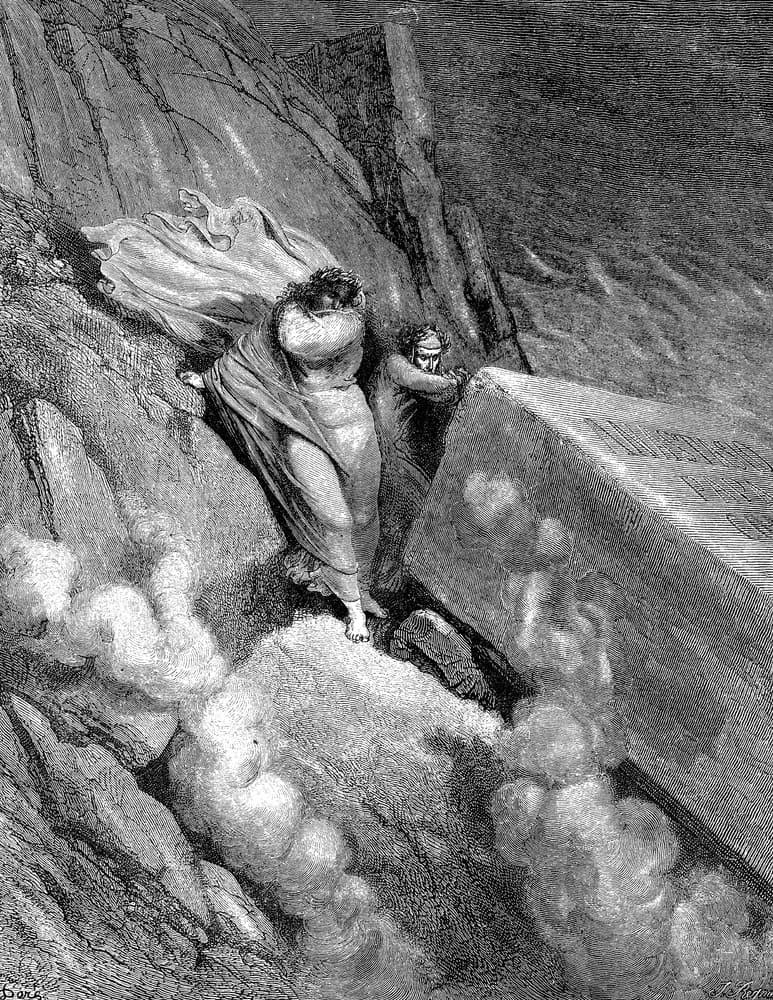 Dante and Virgil Edge of Abyss